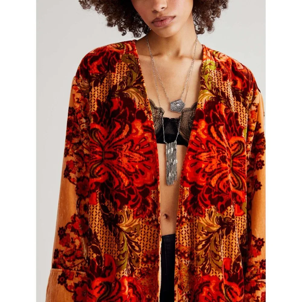 NWT Free People Mirabella Duster / Citron Combo - Picture 3 of 9